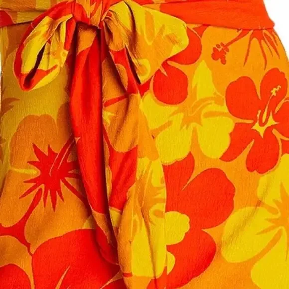 NWT Faithfull the Brand Odette Surfs Up  Halter floral print mini dress Size 2 - Picture 2 of 7